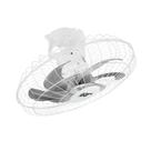 Ventilador Turbo 50 Orbital LorenSid Gelo Grade de Aço Bivolt Ref.1283