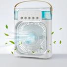 Ventilador Umidificador Portátil de Mesa 4 em 1 com Cooler para Gelo com Filtro Perfumante USB