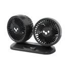 Ventilador USB Para Carro Com Duas Cabeças, 3 Velocidades, Ajustável Em 360 Graus, Ventilador De Ar