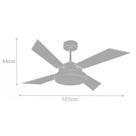 Ventilador Volare Tech Branco 127V e Controle Remoto