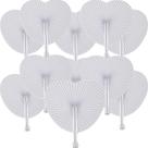 Ventiladores de mão dobráveis Bestage White Heart Wedding, 100 pacotes Ventiladores de mão dobráveis Bestage White Heart Wedding, 100 pacotes