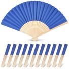 Ventiladores de mão dobráveis de papel JOHOUSE Dark Blue (20cm) - 12 unidades