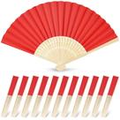 Ventiladores de mão dobráveis de papel JOHOUSE Red 20cm 12 unidades