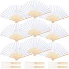 Ventiladores de mão dobráveis DomeStar White Paper 15 unidades para casamento