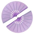 Ventiladores de mão dobráveis Tkocisa, pacote com 2, grandes, roxos brilhantes