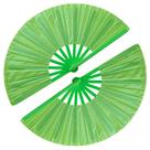 Ventiladores de mão dobráveis Tkocisa, pacote com 2 unidades, embalagem grande para festa, verde