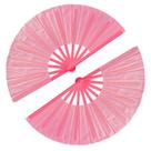 Ventiladores de mão dobráveis Tocisa, pacote com 2 unidades, Clack for Party Pink