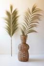 Ventiladores de palmeira decorativos KALALOU com hastes de bambu (conjunto de 6)