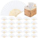 Ventiladores de papel Aodaer White 50 peças com cesto de armazenamento de 21 cm