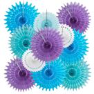 Ventiladores de papel Decoration SUNBEAUTY Hanging Honeycomb, pacote com 11