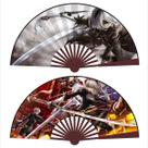Ventiladores dobráveis Anime Nier: pano portátil Automatas e bambu