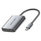 Vention - Adaptador USB C P/ 2 Saídas HDMI 2 Telas Monitor