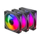 Ventoinha De Gabinete De Computador 120mm Silenciosa ARGB Com Efeito Espelhado, 4 Pinos PWM, Baixo