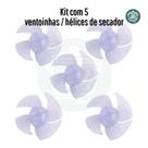 Ventoinha hélice para secador Gama / Mondial / Philco Kit com 5 uni