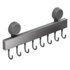 Ventosa: Hook Rack Space Aluminium, 8 ganchos, cinza