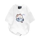 Verão gatinho camiseta de manga curta para e mulher 2025 novo versátil solto coreano casual topo t Verão gatinho camiseta de manga curta para e mulher 2025 novo versátil solto coreano casual topo t