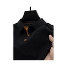 Verão gelo seda lapela masculina de manga curta camiseta roupas masculinas topo