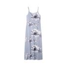 Verão quente AmazoneBayNew roupas femininas sexy corte baixo impresso vestido de alça floral