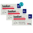 Vermífugo Basken Plus 40 p/ Cães e Gatos 1 comp. para cada 10Kg cx c/ 4 comp. Kit c/ 3
