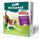Vermífugo Drontal Plus para Cães 10kg Sabor Carne Bayer Caixa com 4 Comprimidos