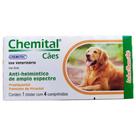 Vermífugo Para Cães Chemital Caes 4 Comprimidos - Chemitec