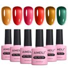 Verniz de unhas em gel AIMEILI 6 cores, transparente, vegano, livre de crueldade Verniz de unhas em gel AIMEILI 6 cores, transparente, vegano, livre de crueldade