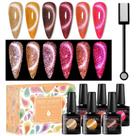 Verniz de unhas MEET ACROSS Amber Crystal Cat Eye 6 cores