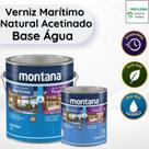 Verniz Premium Marítimo Base Água Natural Acetinado 3,6L Montana Proteção Madeira