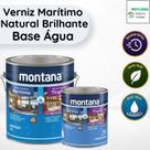 Verniz Premium Marítimo Base Água Natural Brilhante 3,6L Montana Proteção Madeira