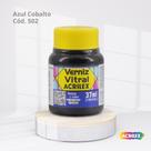 Verniz Vitral Tinta Para Vidro com 37ML cor AZUL COBALTO cód. 502 Verniz Vitral Tinta Para Vidro com 37ML cor AZUL COBALTO cód. 502