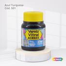 Verniz Vitral Tinta Para Vidro com 37ML cor AZUL TURQUESA cód. 501 Verniz Vitral Tinta Para Vidro com 37ML cor AZUL TURQUESA cód. 501