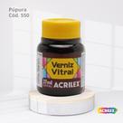 Verniz Vitral Tinta Para Vidro com 37ML cor Purpura cód. 550 Verniz Vitral Tinta Para Vidro com 37ML cor Purpura cód. 550