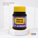 Verniz Vitral Tinta Para Vidro com 37ML cor Violeta Cobalto cód. 540