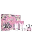Versace Kit Bright Crystal EDT + Bath Shower Gel + Body Lotion + Miniatura.