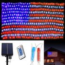 (Versión Mejorada) Luces de Energía Solar con Bandera Americana PUHONG 420 LED (Versión Mejorada) Luces de Energía Solar con Bandera Americana PUHONG 420 LED