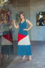 Vest longo alça tricolor