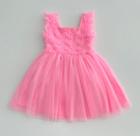 Vestido 1/12 Petit Cherie Rosa em tule com brilho e babados delicados Vestido 1/12 Petit Cherie Rosa em tule com brilho e babados delicados