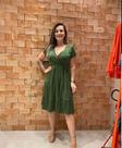 Vestido 3 saias Curto Verde