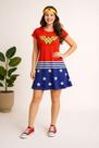Vestido Adulto Estampado Mulher Maravilha