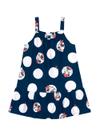 Vestido Alcinha Brandili 36371 Infantil Minnie Mouse Algodão T. 01/03