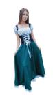 Vestido Alemã saia longa rustico verde oktoberfest exclusivo