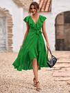 Vestido alfaiataria strips green feminino -tamanho m Vestido alfaiataria strips green feminino -tamanho m