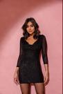 Vestido Aline Curto Paetê Preto - Dot