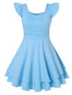 Vestido ALISISISTER azul claro para meninas de 10 a 12 anos, tamanho 11