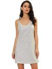 Vestido Allegra K Glitter, lantejoulas, decote em V, mini, branco M