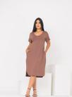 Vestido Altura do Joelho Decote em V com Bolso