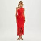 Vestido amarante do brasil super midi com laco melancia red