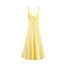 Vestido Amarelo Manteiga Com Ombros Descobertos Para Mulheres, Elegante, Para Primavera, Baile De Vestido Amarelo Manteiga Com Ombros Descobertos Para Mulheres, Elegante, Para Primavera, Baile De