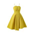 Vestido Amarelo Princesa A-Line Para Meninas De 8 a 12 Anos, Roupas Para Festa De Aniversário E
