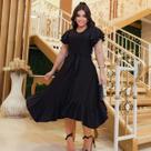 Vestido Ana Bella Assimétrico Soltinho Moda Evangélica